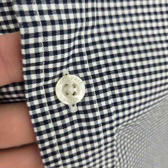 Vineyard vines on the go performance button mens size Large black white gingham - Picture 6 of 8